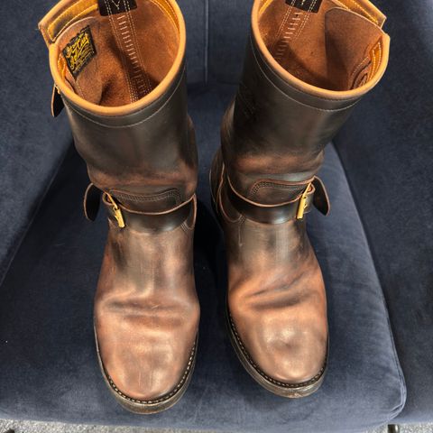 View photo of Role Club Engineer Boots in Horween Black Chromexcel Horsehide