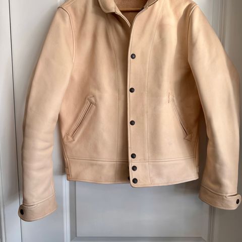 Mister Freedom Campus Stud Jacket in Natural Veg Tan Cowhide