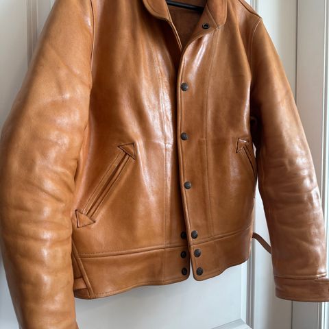 Mister Freedom Campus Stud Jacket in Natural Veg Tan Cowhide