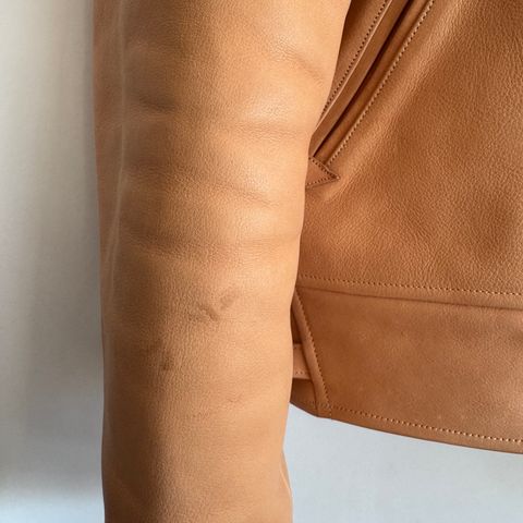Mister Freedom Campus Stud Jacket in Natural Veg Tan Cowhide