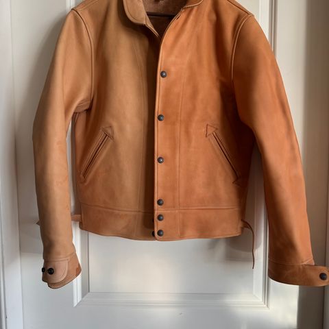 Mister Freedom Campus Stud Jacket in Natural Veg Tan Cowhide
