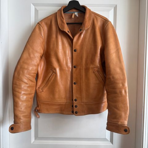 Mister Freedom Campus Stud Jacket in Natural Veg Tan Cowhide