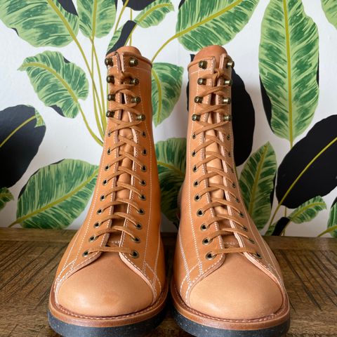 Flame Panda Monkey Boot in Maryam Natural Horsebutt
