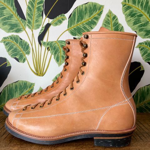 Flame Panda Monkey Boot in Maryam Natural Horsebutt