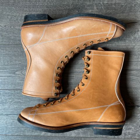Flame Panda Monkey Boot in Maryam Natural Horsebutt