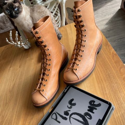 Flame Panda Monkey Boot in Maryam Natural Horsebutt