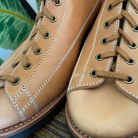 Flame Panda Monkey Boot in Maryam Natural Horsebutt