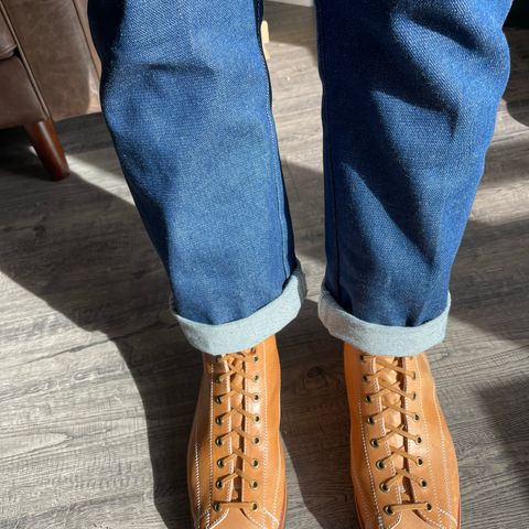 Flame Panda Monkey Boot in Maryam Natural Horsebutt