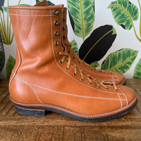 Flame Panda Monkey Boot in Maryam Natural Horsebutt