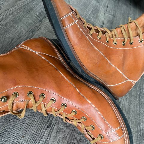 Flame Panda Monkey Boot in Maryam Natural Horsebutt