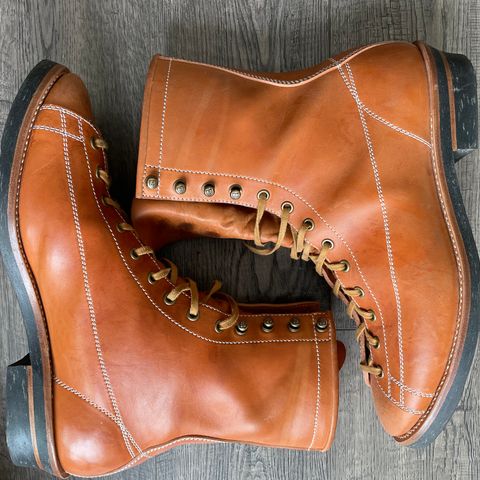 Flame Panda Monkey Boot in Maryam Natural Horsebutt