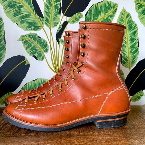 Flame Panda Monkey Boot in Maryam Natural Horsebutt