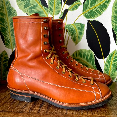 Flame Panda Monkey Boot in Maryam Natural Horsebutt