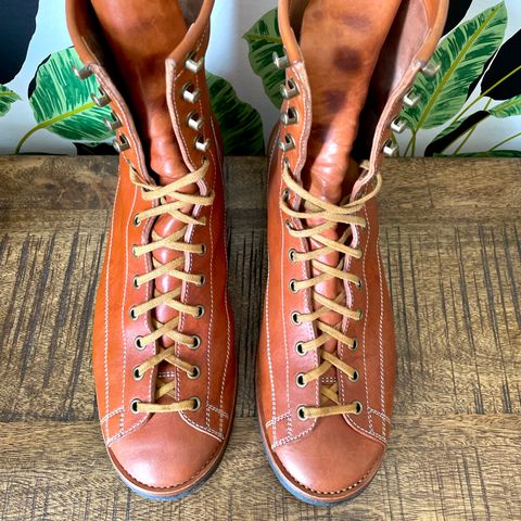 Flame Panda Monkey Boot in Maryam Natural Horsebutt