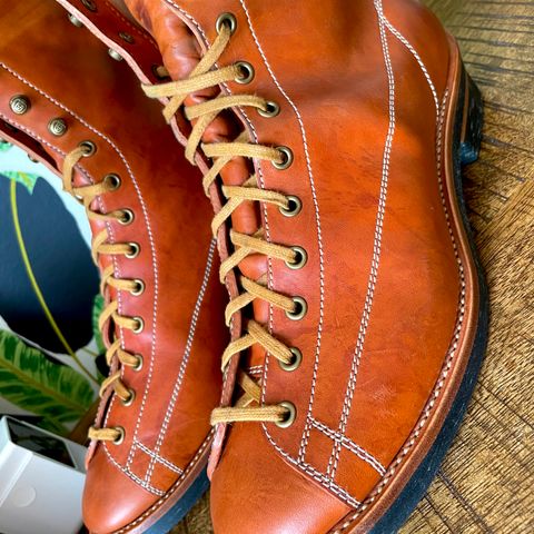 Flame Panda Monkey Boot in Maryam Natural Horsebutt