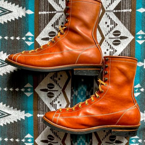 Flame Panda Monkey Boot in Maryam Natural Horsebutt