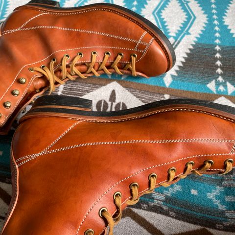 Flame Panda Monkey Boot in Maryam Natural Horsebutt