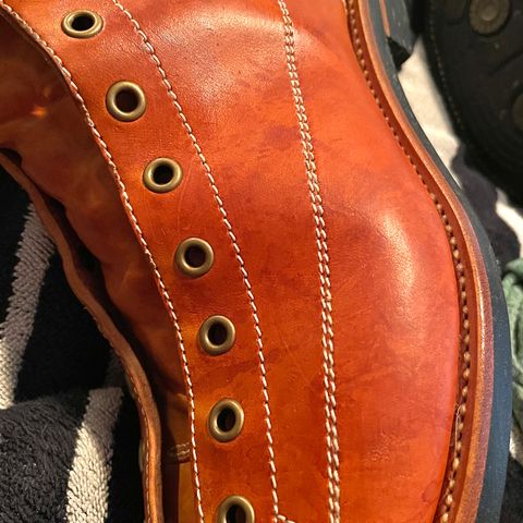 Flame Panda Monkey Boot in Maryam Natural Horsebutt