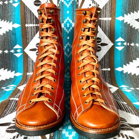 Flame Panda Monkey Boot in Maryam Natural Horsebutt
