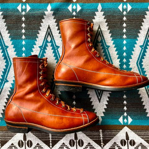 Flame Panda Monkey Boot in Maryam Natural Horsebutt