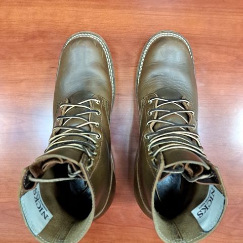 View photo of Nicks Prospector in Horween Olive Chromexcel