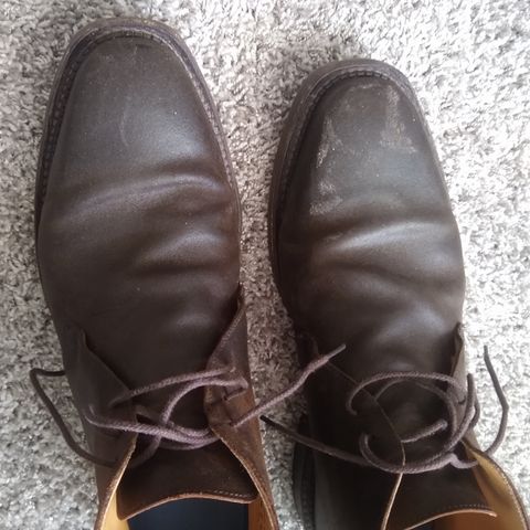 View photo of Crockett & Jones Molton in Dark Brown Roughout Suede