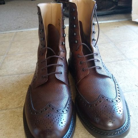 View photo of Crockett & Jones Islay in Dark Brown Scotch Grain