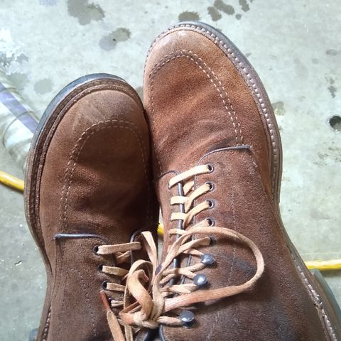 View photo of Alden Indy Boot in Horween Tobacco Chamois Roughout