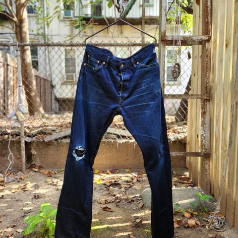 View photo of Roy R01 "Indigo Lovers" in 13.5 oz Blackseed Cone Mills Selvedge Denim