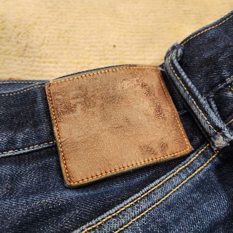 View photo of Roy R01 "Indigo Lovers" in 13.5 oz Blackseed Cone Mills Selvedge Denim