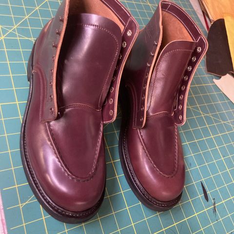 Role Club Townsman Lace Boots in Horween Color 8 Shell Cordovan