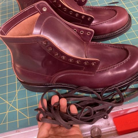 Role Club Townsman Lace Boots in Horween Color 8 Shell Cordovan