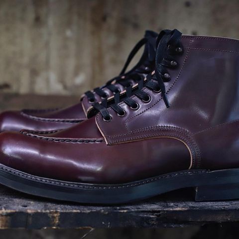 Role Club Townsman Lace Boots in Horween Color 8 Shell Cordovan