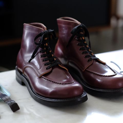 Role Club Townsman Lace Boots in Horween Color 8 Shell Cordovan