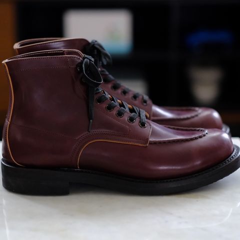 Role Club Townsman Lace Boots in Horween Color 8 Shell Cordovan