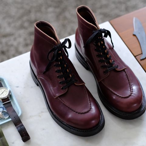 Role Club Townsman Lace Boots in Horween Color 8 Shell Cordovan