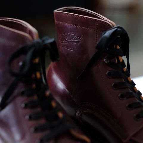 Role Club Townsman Lace Boots in Horween Color 8 Shell Cordovan