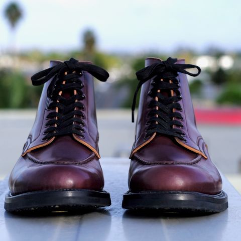 Role Club Townsman Lace Boots in Horween Color 8 Shell Cordovan