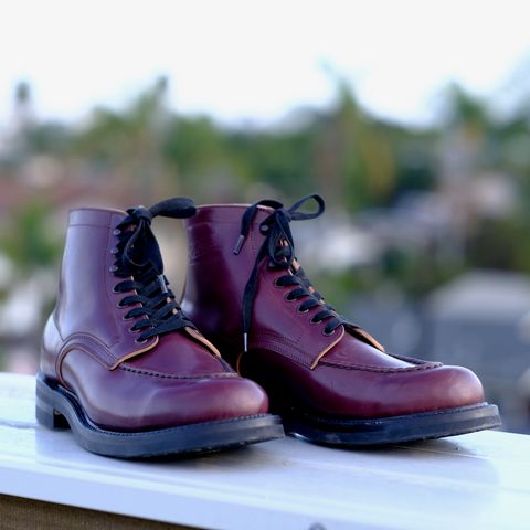 Role Club Townsman Lace Boots in Horween Color 8 Shell Cordovan