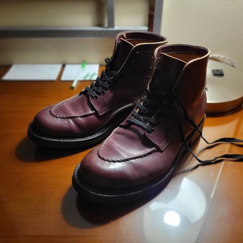 Role Club Townsman Lace Boots in Horween Color 8 Shell Cordovan
