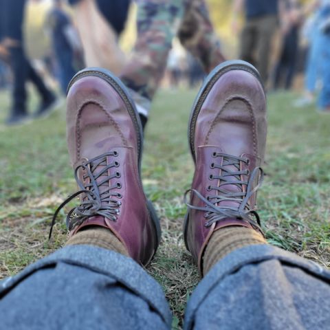 Role Club Townsman Lace Boots in Horween Color 8 Shell Cordovan