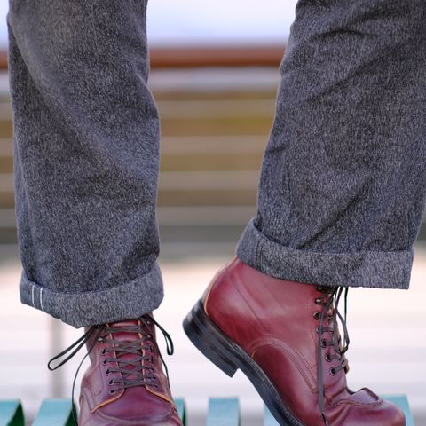 Role Club Townsman Lace Boots in Horween Color 8 Shell Cordovan