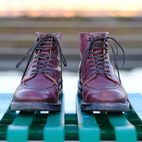 Role Club Townsman Lace Boots in Horween Color 8 Shell Cordovan