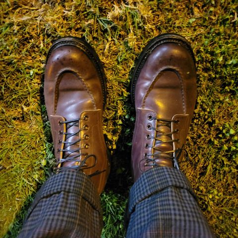 Role Club Townsman Lace Boots in Horween Color 8 Shell Cordovan