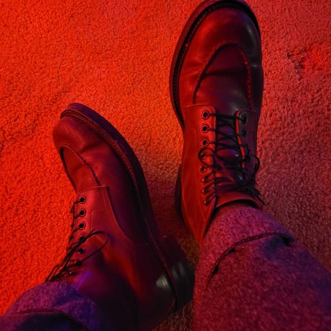 Role Club Townsman Lace Boots in Horween Color 8 Shell Cordovan
