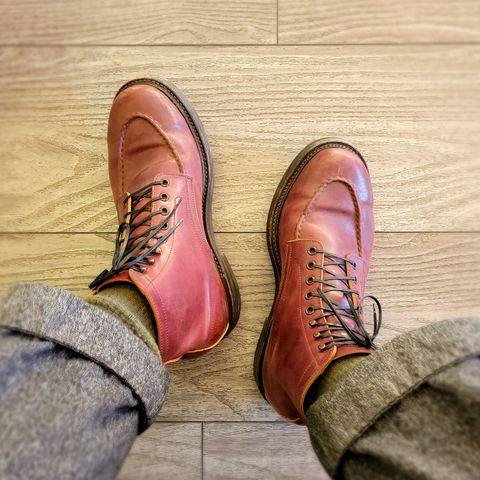 Role Club Townsman Lace Boots in Horween Color 8 Shell Cordovan