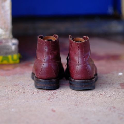 Role Club Townsman Lace Boots in Horween Color 8 Shell Cordovan