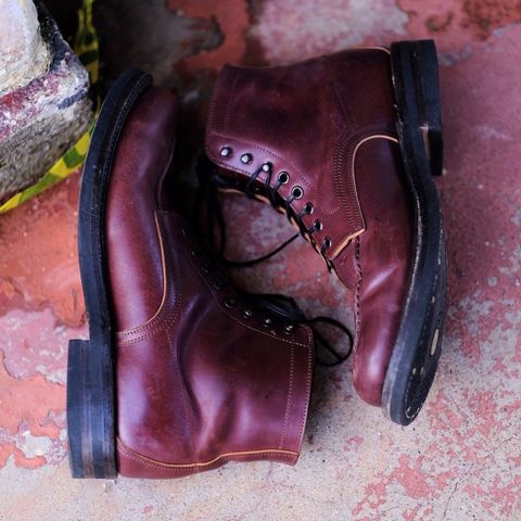 Role Club Townsman Lace Boots in Horween Color 8 Shell Cordovan