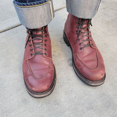 Role Club Townsman Lace Boots in Horween Color 8 Shell Cordovan