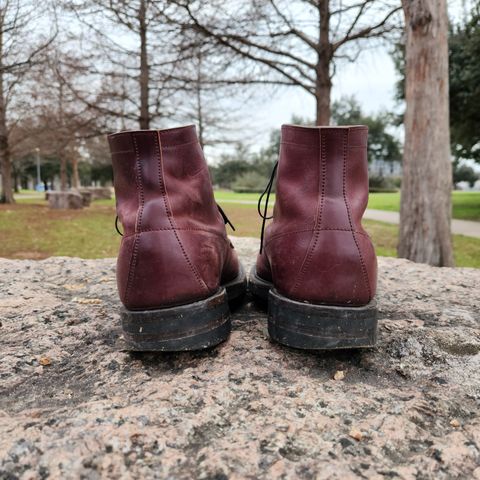 Role Club Townsman Lace Boots in Horween Color 8 Shell Cordovan